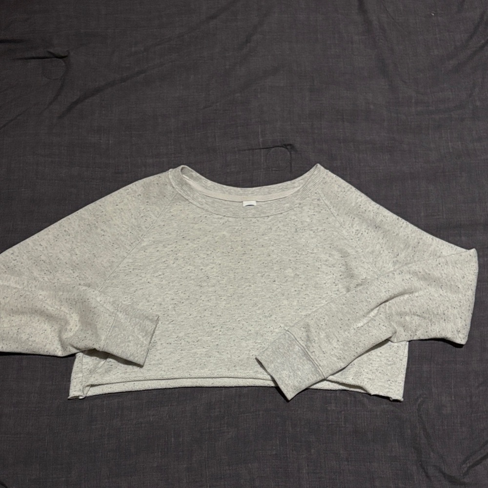 Gray Cropped Crewneck